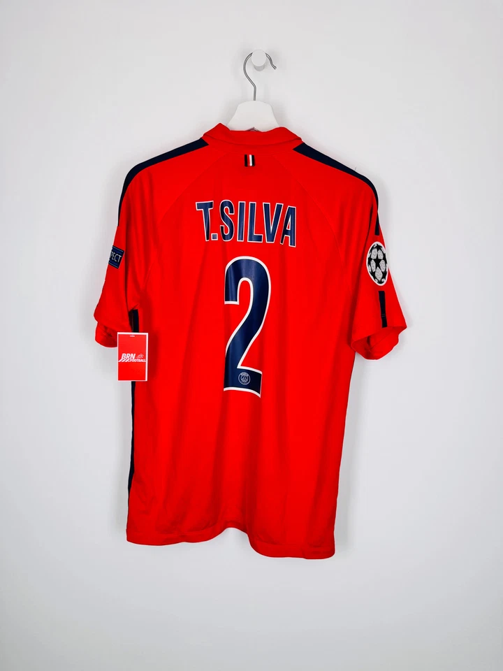 MAILLOT DE FOOTBALL PSG 2014/2015 THIRD - THIAGO SILVA #2 (M) - Photo 1/4