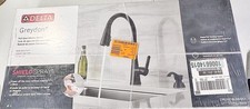 DeltaGreydon Single Handle Pull-Down Sprayer Kitchen Faucet with ShieldSpray