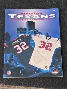 Vintage 2001 NFL Houston Texans Official Yearbook Countdown To Kickoff RARE