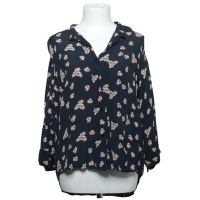 Basic Apparel, Bluse, Größe: L, Blau/Beige, Viskose, Blumen, Damen #jHz