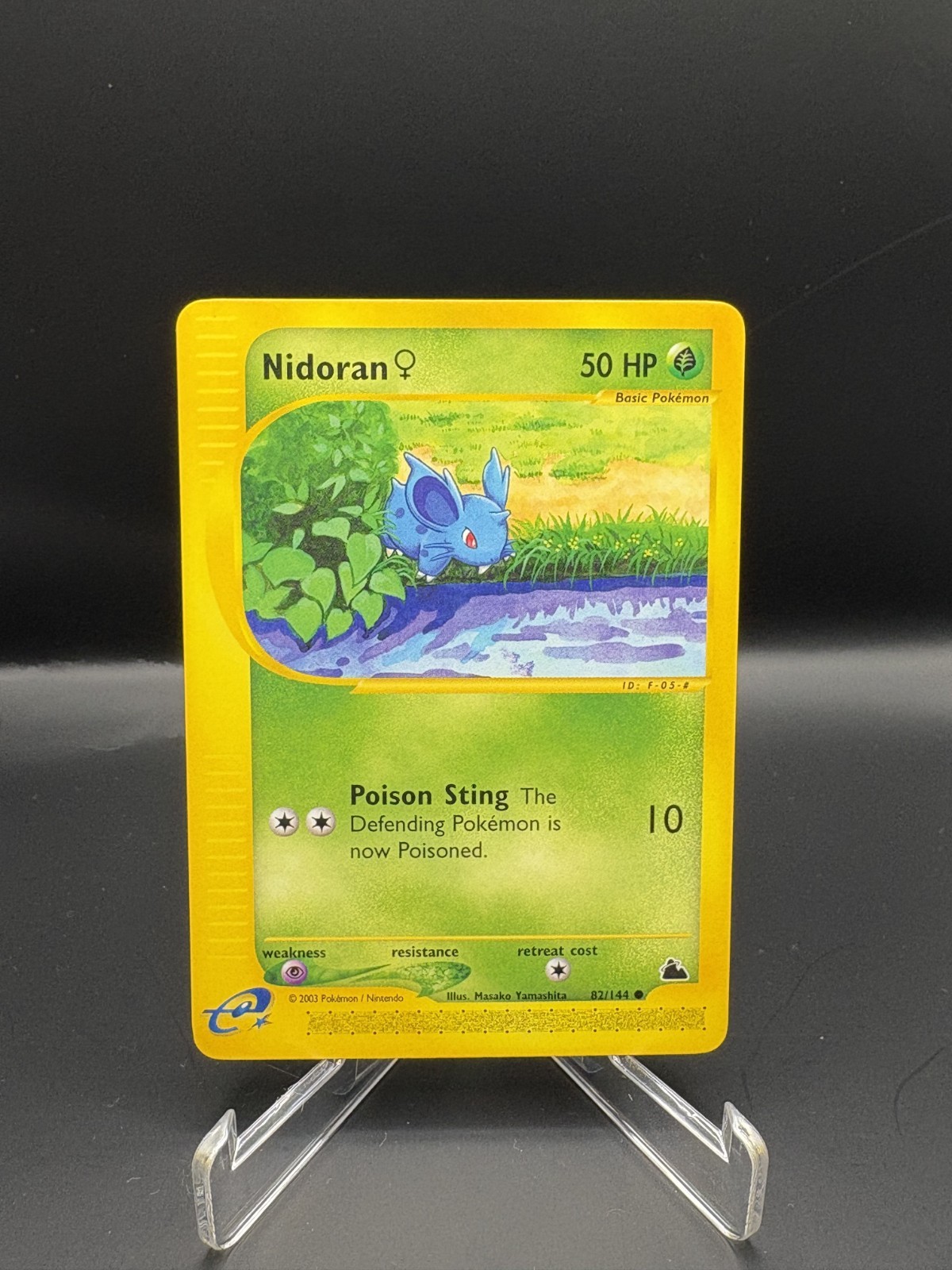 Pokemon 2003 TCG Nidoran Card Skyridge, #82/144, Non-Holo, Vintage NM