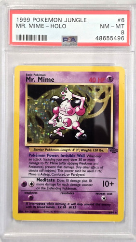 Mr. Mime (Unlimited) graded PSA 8 for sale on eBay