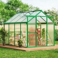 6x8 FT Aluminum Walk-in Polycarbonate Greenhouse ,Outdoor Greenhouse Gardening