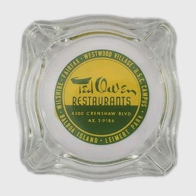 Vintage Ashtray / Ted Owen Restaurants / Balboa Wilshire USC California CA
