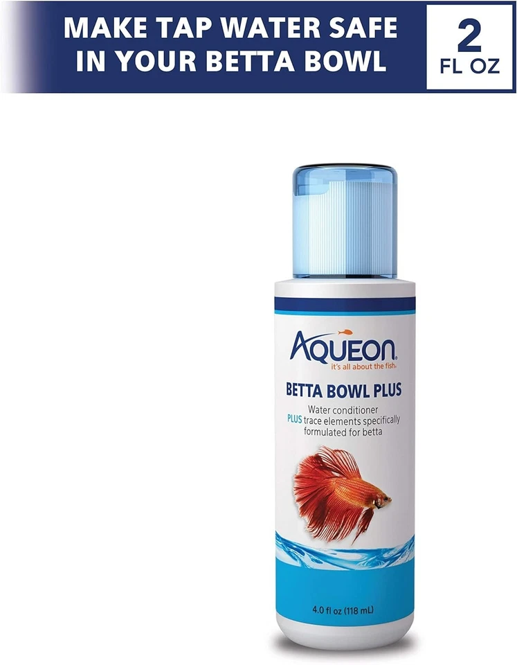 Aqueon Betta Bowl Plus Water Conditioner 1 Pack Treats Tap Water for Fish - Image 4 of 4