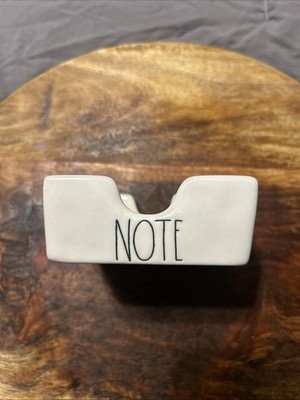 Rae Dunn Artisan Collection By Magenta, ''Note'' White Post-It Note Holder