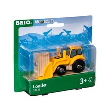BRIO World Farm Tractor Loader Toy for Kids Age 3 Years Up - Wooden Railway Trai