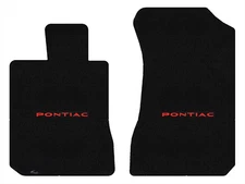 Lloyd Velourtex Front Mats for '88-96 Pontiac Grand Prix w/Red on Black Pontiac