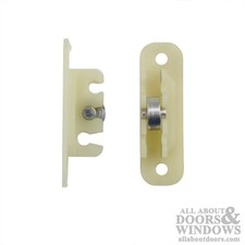 Metal Wheel Roller Assembly 3-Position Plastic Housing 1/2" H x 1-5/8" L Pair 