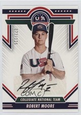 2022 Panini USA Baseball Stars & Stripes Black Ink 73/125 Robert Moore Auto yl0