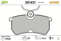 NEU - Valeo 301431 Bremsbelagsatz, Scheibenbremse FüR Ford