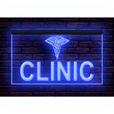 Clinic Open Health Care Shop Office Business illuminated Display Neon Sign