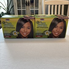 2x African Pride Olive Miracle Deep Condition Anti-Breakage No-Lye Relaxer Super