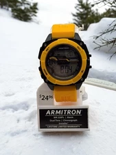 Armitron Unisex Yellow Digital Sport Watch 40/8489BYLWM Men’s  Alarm Instalite