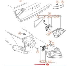 NEW AUDI A4 AVANT B8 LED REAR LEFT OUTER TAIL LIGHT 8K9945095D GENUINE