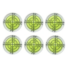 SIZIKJXGHWYI 6Pcs Circular Bubble Spirit Levels No-Adhesive, Yellow-green