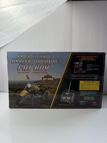 2003 HARLEY DAVIDSON Red Fatboy Remote Control Motorcycle 1431 Toy 6.0V Damaged - Picture 9 of 10