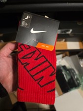 3 Pairs NIKE YOUTH "PERFORMANCE COTTON CUSHIONED" DRI-FIT CREW SOCKS Small 3Y-5Y