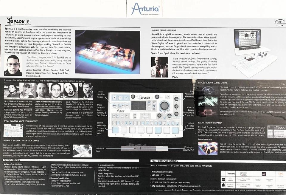 Arturia Spark LE Creative Drum Machine-Light Use-Comes with Power Cord and Disk - Image 3 of 4