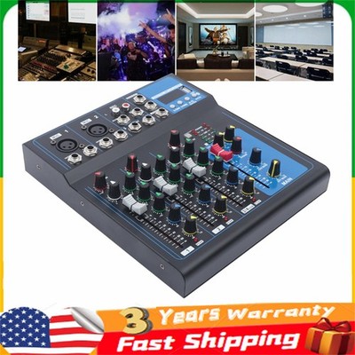 4 Channel Audio Mixer Portable Professional Bluetooth Digital DJ Console NEW