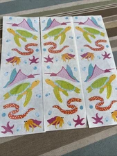 Lot 3 Sheets MRS GROSSMAN STICKERS RETIRED VINTAGE SEA LIFE TURTLE EEL 2009 Rare