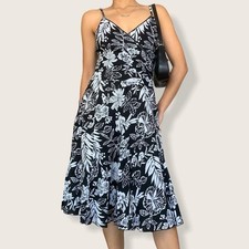 Esprit Y2K Women's White and Black Dress Size UK 12