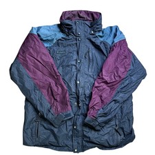 COLUMBIA SPORTSWEAR JACKET SNOW XL EXTRA LARGE BLUE NAVY PURPLE Y2K VINTAGE USED