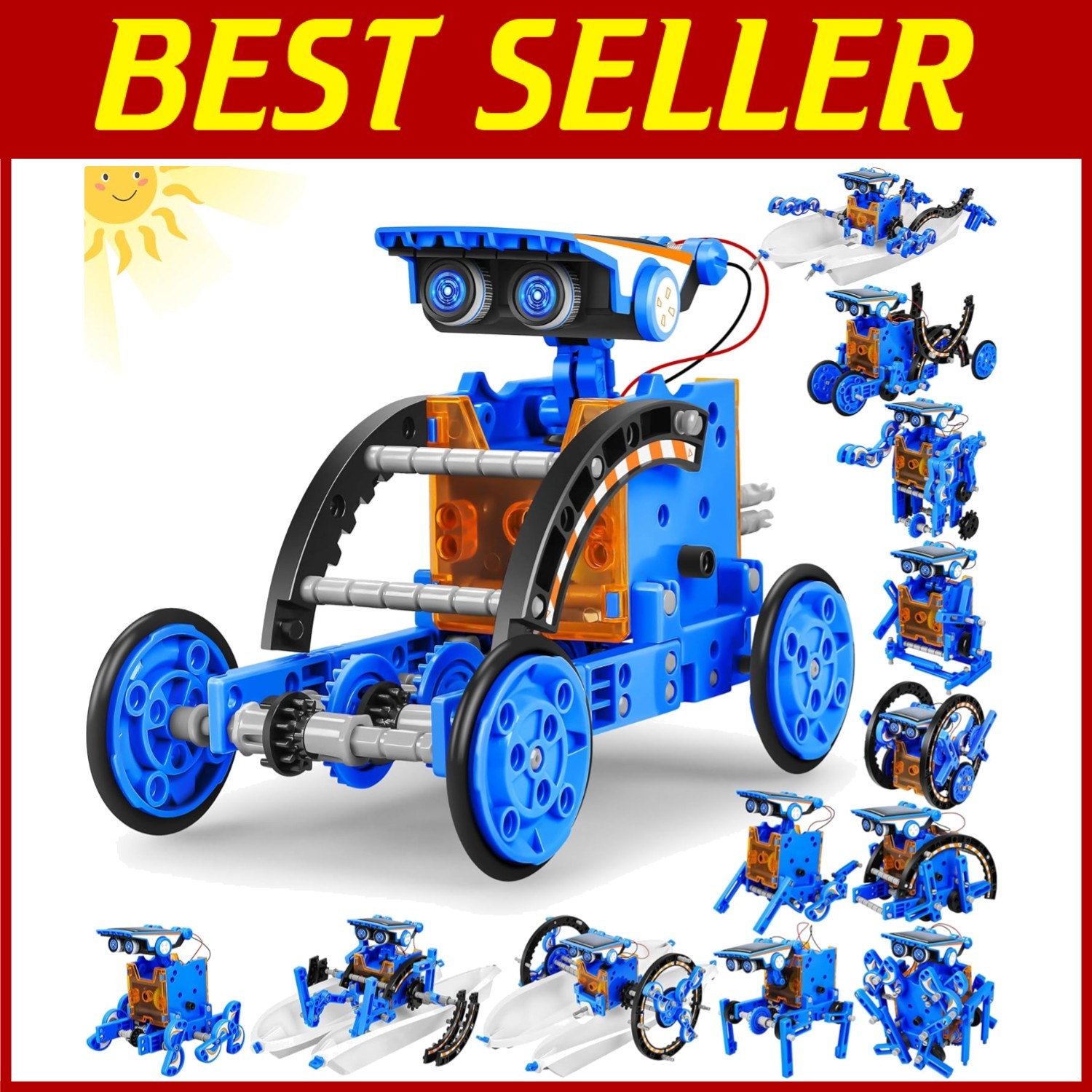 13-in-1 Solar Robot Building Kit for Creative Kids Ages 8-12