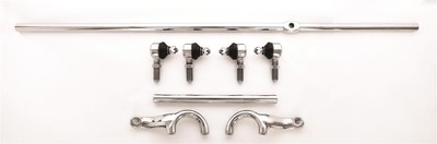 Johnson's HotRod Shop 110-016 Steering Kit, Long, 4'' Drop Axle, 304 SS, Polished