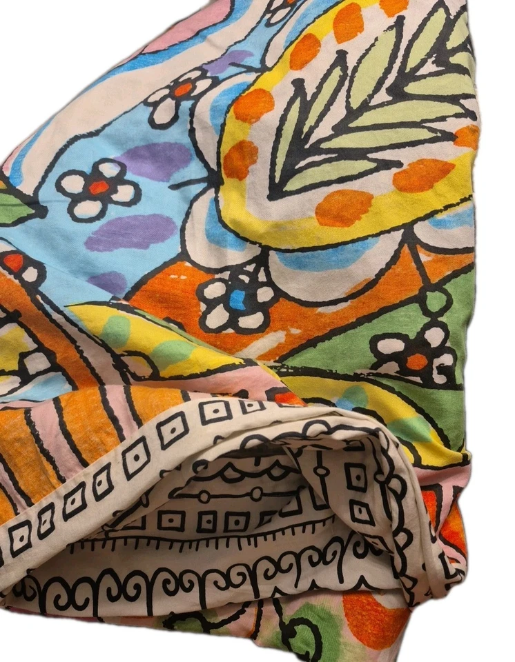 Vintage HOMEWARE MMK Duvet Cover TWIN Floral Multi-Color Colorful  - Image 2 of 4