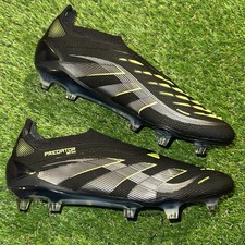 Adidas Predator Elite Laceless FG Core Black Carbon JI1078 Size 8 Mens New