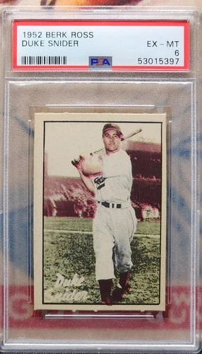 DUKE SNIDER 1952 Berk Ross Hit Parade of Champions PSA 6 BROOKLYN DODGERS HOF