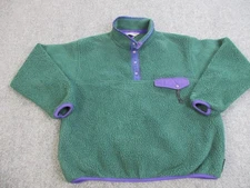 Vintage Eastern Mountain Sports Sweater Womens Large Green Polartec Fleece 90s