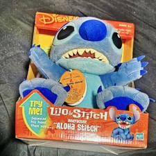 VINTAGE 2002 HASBRO INTERACTIVE ALOHA STITCH PLUSH DISNEY LILO STITCH NIB VHTF