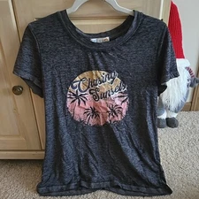 C&C California Women's Sunset Tropical Graphic Short Sleeve T-Shirt Size M NWOT