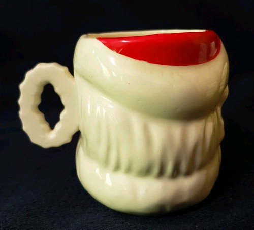 Vintage Set of 4 Winking Santa Christmas Mini Mugs NOEL Handles Nice Condition!! - Picture 5 of 10