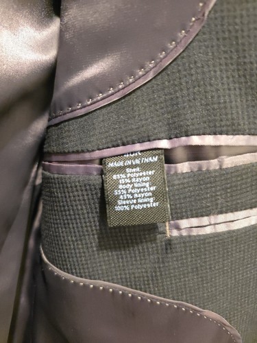 Marc Anthony Black Sports Blazer 40R With Gourmet Bag! - Picture 3 of 8