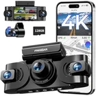4K 360° Dash Cam, 4-Channel Dash Camera for Cars, Full Coverage Front Rear Left