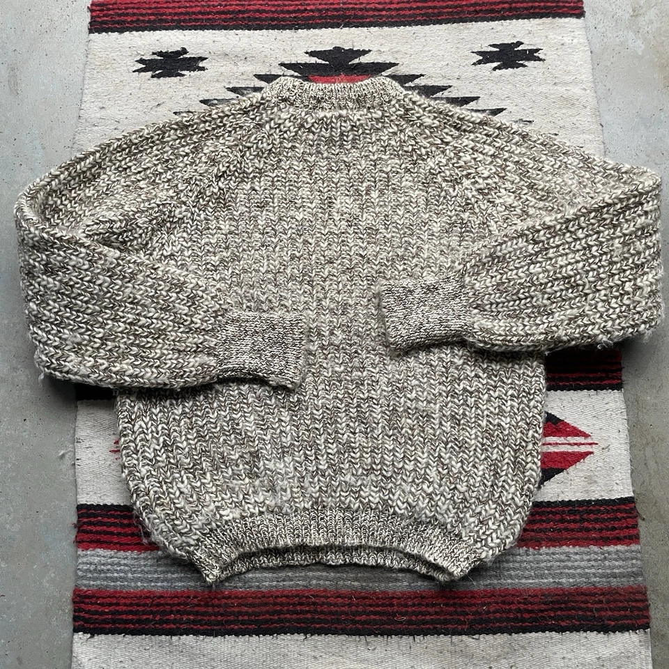 Vtg Eddie Bauer Icelandic Hand Knit Sweater Heavy Chunky Wool Men's Size Large - Image 2 of 4