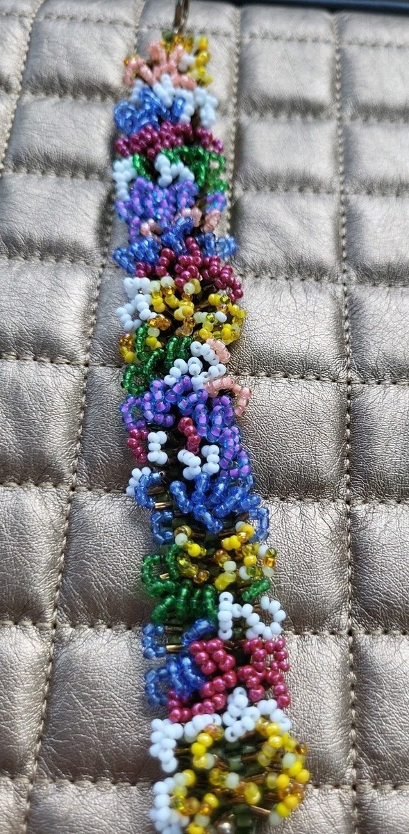 Hand Made Beaded Bracelet Colorful Seed Beads View 2