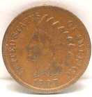 USA, 1907 Indian Head Cent, Good+, NR, 6-12
