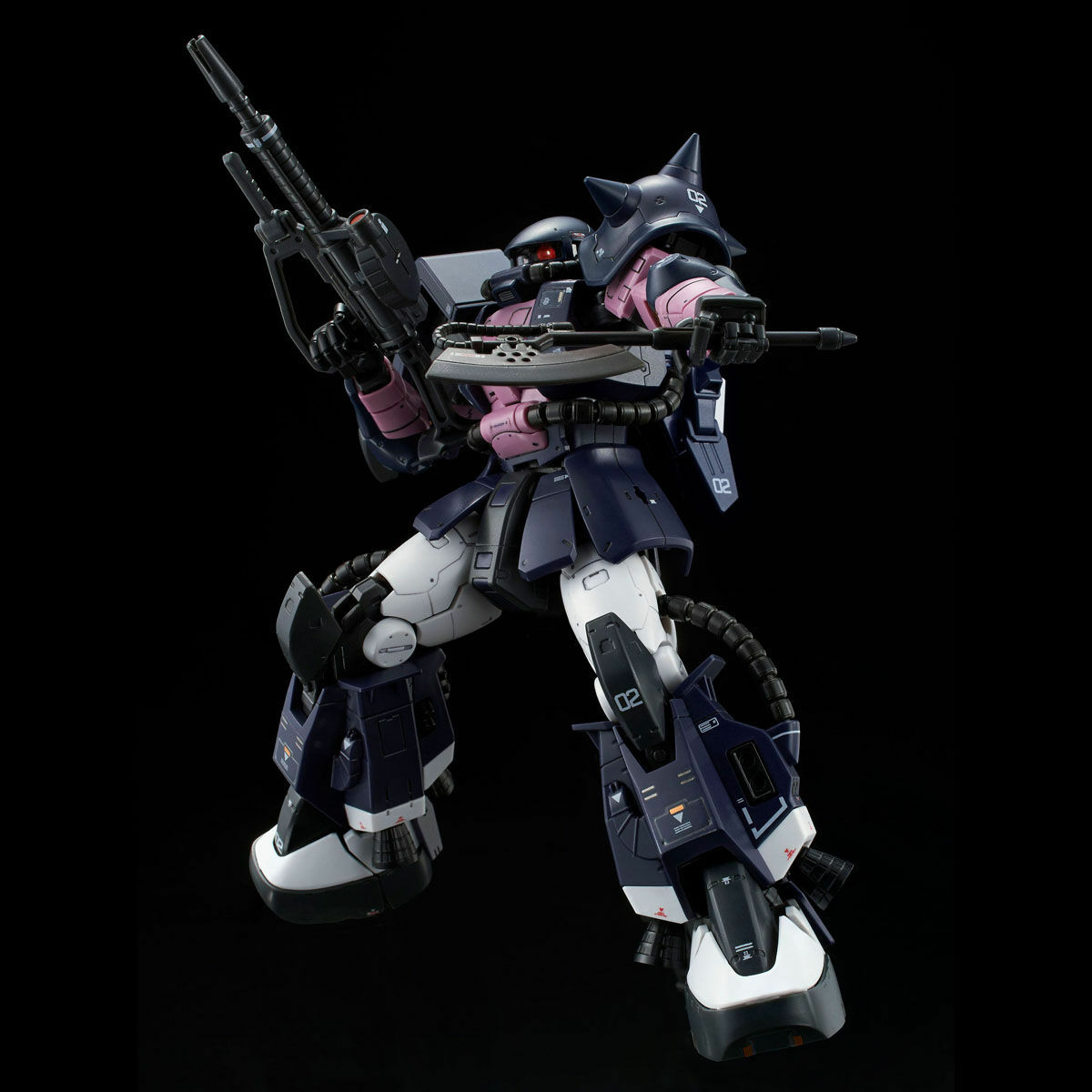 BANDAI RG 1/144 Black Tri-stars Zaku II MS-06R-1A P-Bandai limited