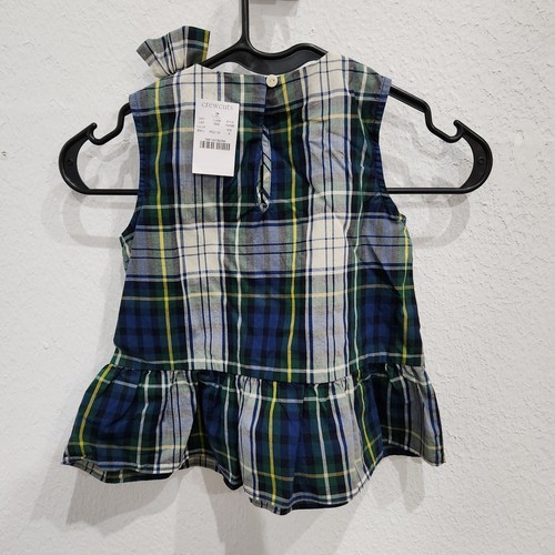 Top de peplem sin mangas CrewCuts para niña azul marino talla 5 nuevo con etiquetas - Imagen 4 de 7