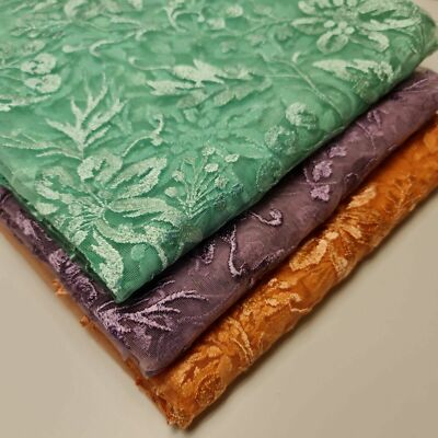 Blumenstickerei Netzstoff Drapierung Dekor Kleid Kostüm Material 44'' Meterware