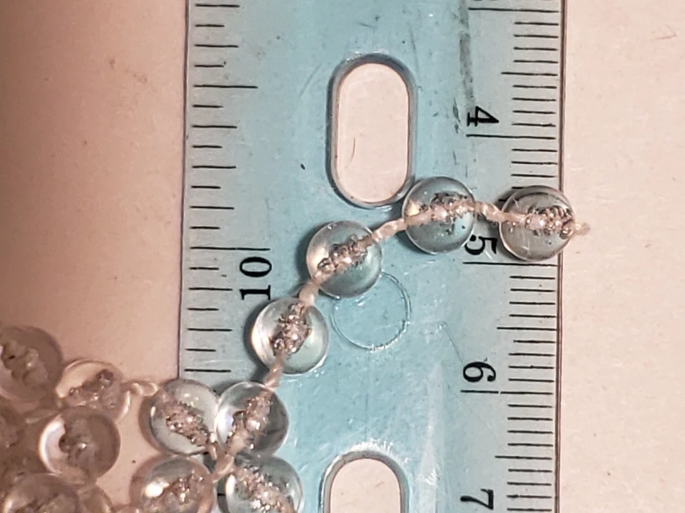 Acrylic Bead Strand Clear Crackle glass look, 6mm rounds, bulk spool 1lb,13oz - Image 3 of 4