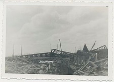 Foto Frankreich zerstörte Brücke Ort/Dorf/ Stadt ??? Wehrmacht 2.WK (n455)