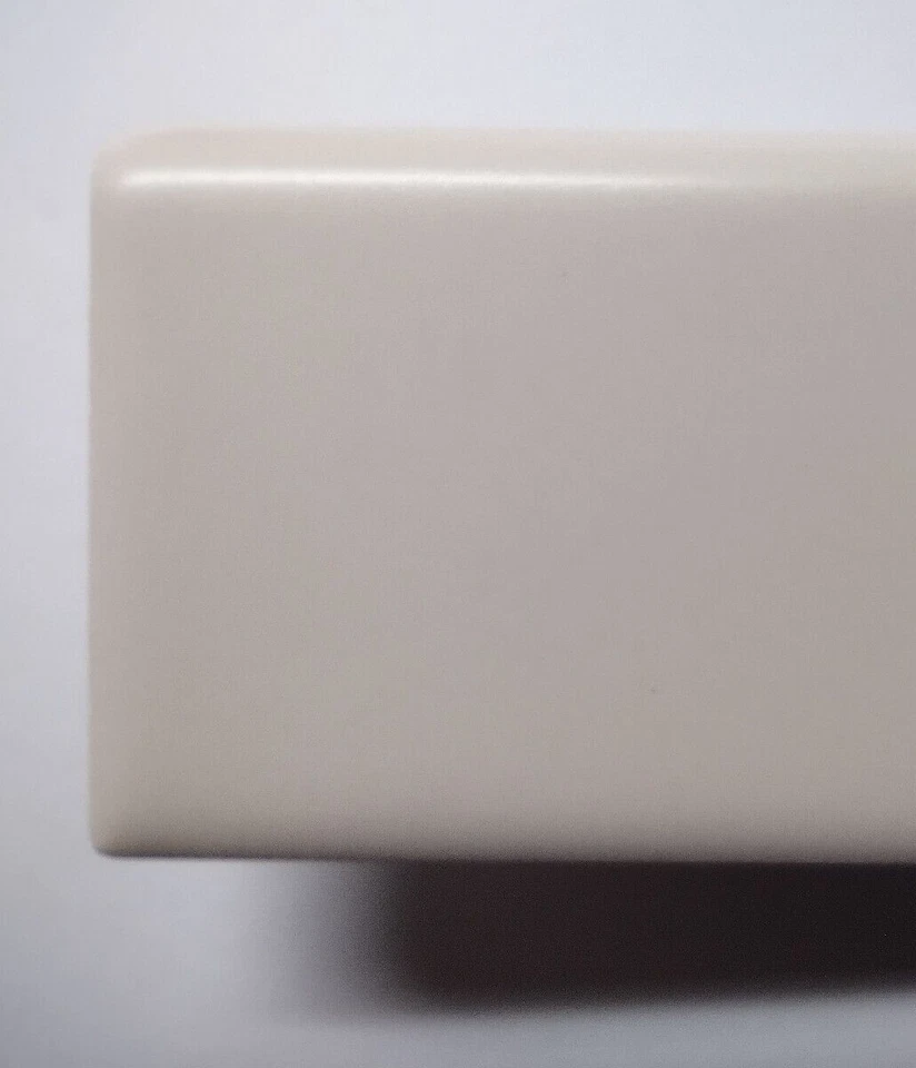 1 Bullnose Tile Daltile USA 6-1/8" Satin Pinkish Desert Sand Ceramic Wall Vtg - Image 2 of 4