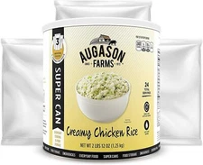 Augason Farms CREAMY CHICKEN Flavor Rice SUPER CAN Emergency Mre Storage Food