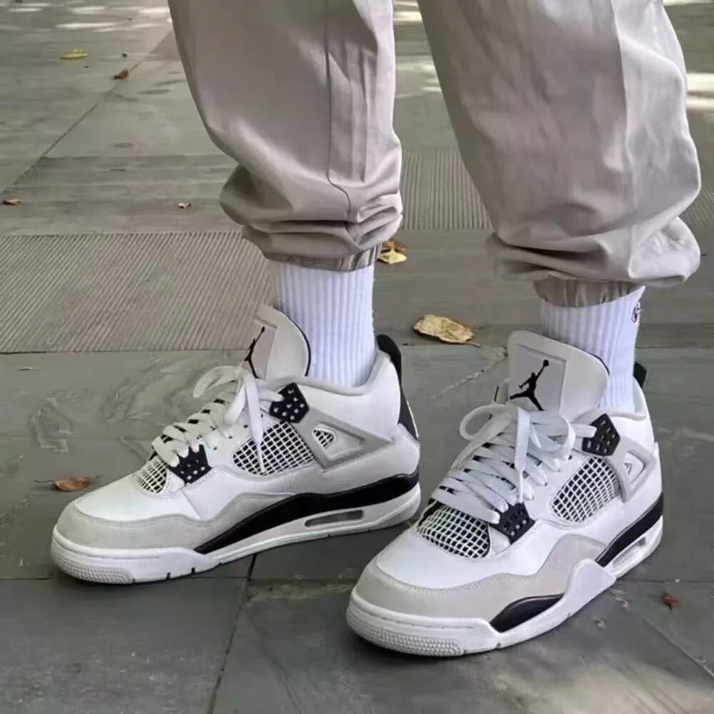 靴 Nike Air Jordan 4 \"Military Black\" Air Jordan 4 Retro 'Military Black' — Kick Game