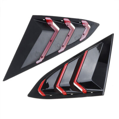 Car Side Vent Window Scoop Louver Cover For civic 10th 2021 2022 Gloss Black